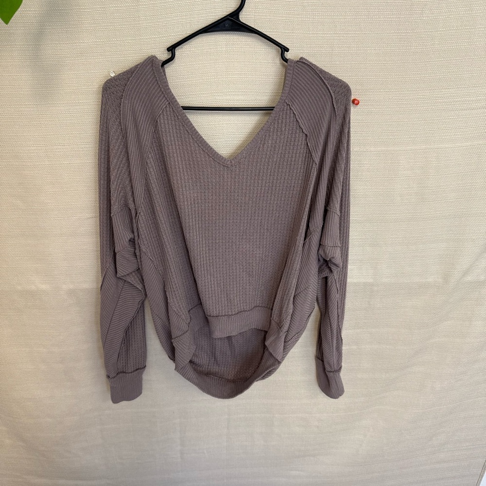 We The Free Purple V-Neck Sweater